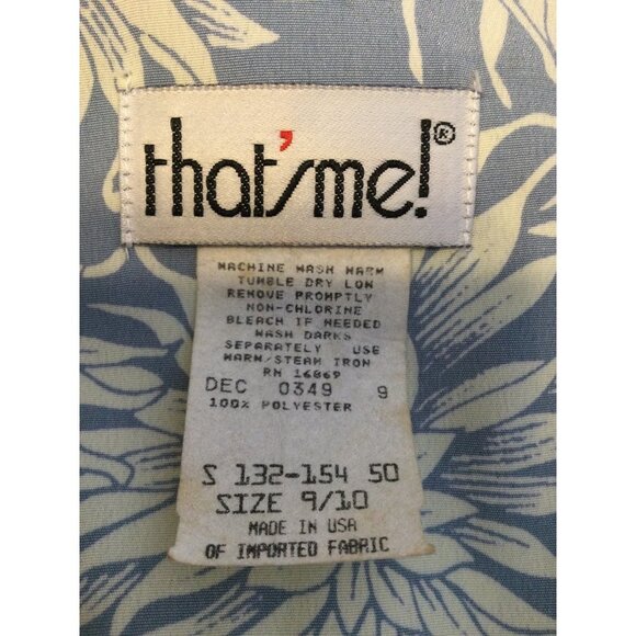 Vintage That's Me Women's Jacket Size 9/10 and Skirt Size 11/12 Set Floral Blue - Picture 8 of 14